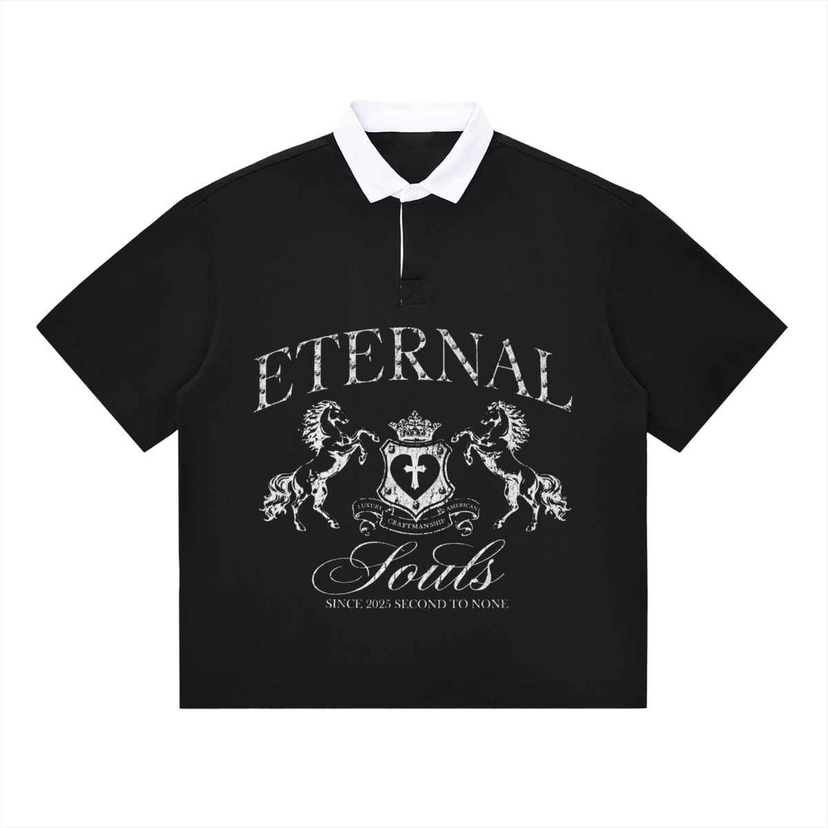Black Contrast Polo