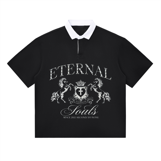 Black Contrast Polo